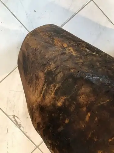 Uriger Teigtrog, Teigmolter, Holztrog, Holzschüssel, Holzschale X2663