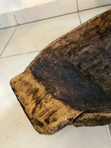 Uriger Teigtrog, Teigmolter, Holztrog, Holzschüssel, Holzschale X2663