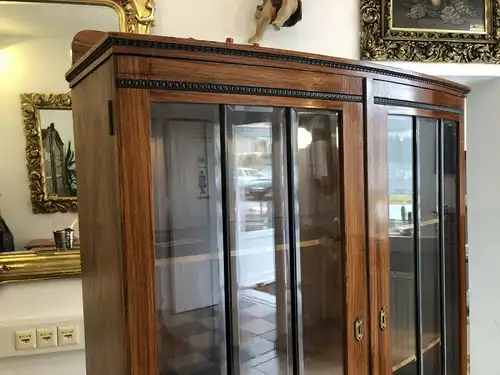 Art Deco Bücherschrank Vitrine Sammlervitrine Glasschrank Z1354