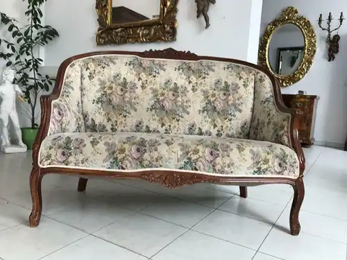 Hübsches Sofa Couch Diwan Barockstil Stoffbezug W2053