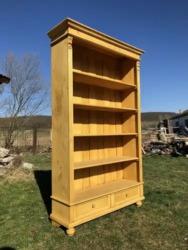 Bücherregal Stellage Gründerzeit Stil Bücherschrank Naturholz Ro1011