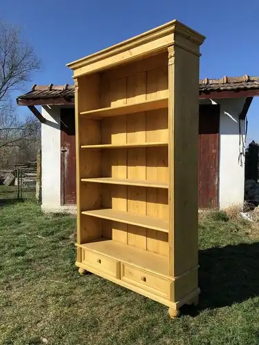 Bücherregal Stellage Gründerzeit Stil Bücherschrank Naturholz Ro1011