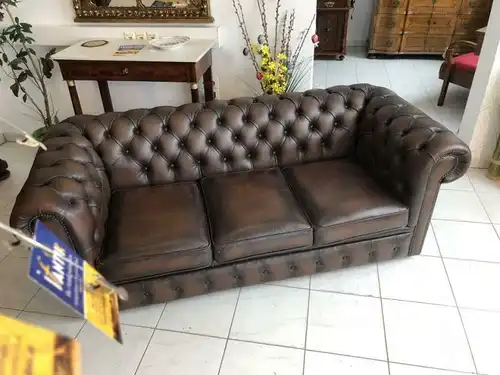 Chesterfield Clubsofa Diwan Couch Antikbraun Zigarrenbraun X1460