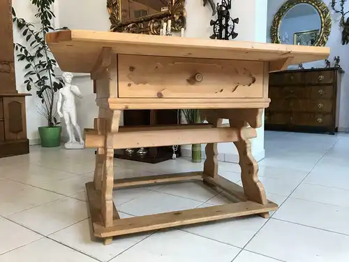 Massiver Tisch Bauerntisch Jogltisch Landhaustisch Fichtenholz W3347