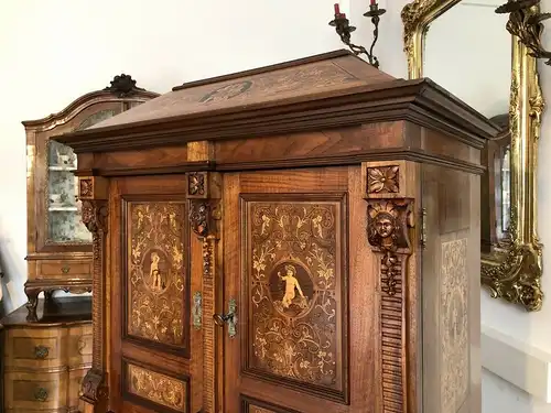 Originaler Historismus Kabinettschrank Engelsschrank Traumstück Z1614