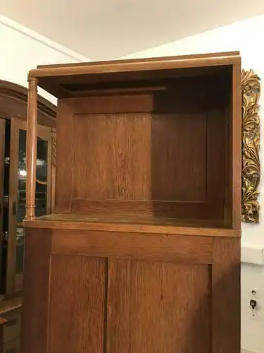 Zierliche rare Jugendstil Vitrine Bücherschrank Glasschrank W3360-1