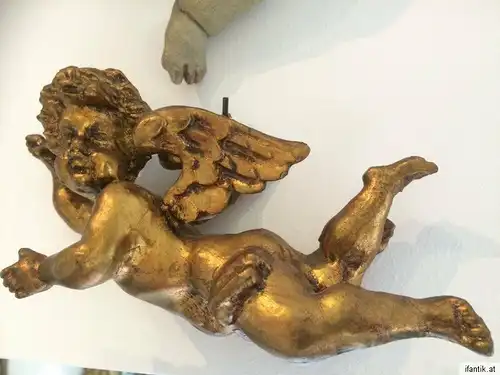 Schwebende Engelsfigur Engel Holzfigur Holzschnitzerei Nr. 8370