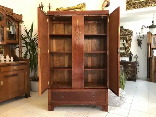 Jugendstil Vitrine Spiegelschrank Kasten Garderobenschrank Z1739