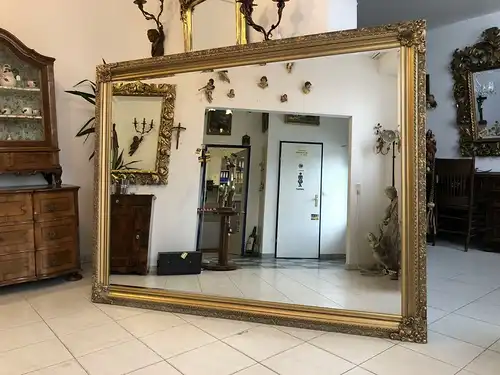 Riesen Wandspiegel Dekospiegel Barock Gold Z1460