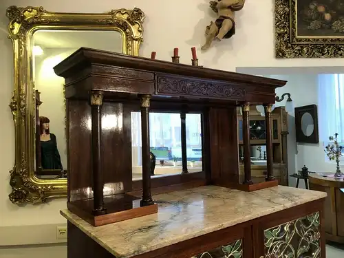 Erlesene Jugendstil Säulenanrichte Etagere  Vitrine Z2179