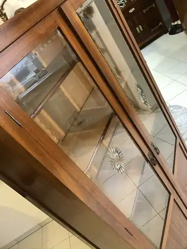 Originale Jugendstil Vitrine Vitrinenschrank Bücherschrank Z2244