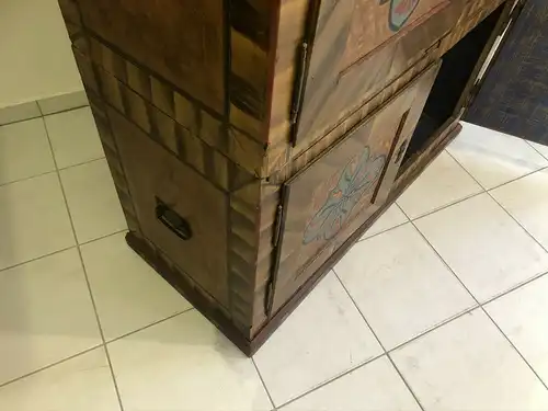 Originaler 3 tlg Biedermeier Truhenschrank Oberösterreich Kistenschrank Z2338