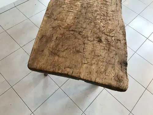 Uriger Hacktisch Designer Tisch Bauerntisch Hüttentisch W3259