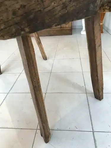 Uriger Hacktisch Designer Tisch Bauerntisch Hüttentisch W3259