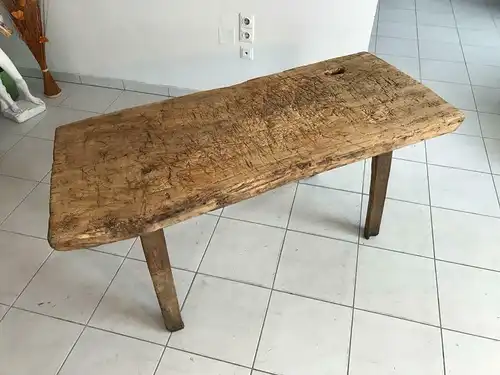 Uriger Hacktisch Designer Tisch Bauerntisch Hüttentisch W3259