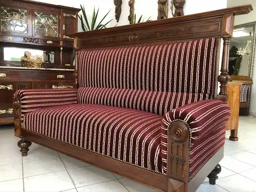 Traumhaftes Gründerzeit Sofa Königssofa Prunksofa Hochlehnsofa E1464