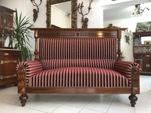 Traumhaftes Gründerzeit Sofa Königssofa Prunksofa Hochlehnsofa E1464