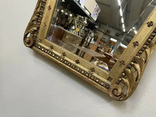 Florentiner Rahmen Spiegel vergoldet Original i1288