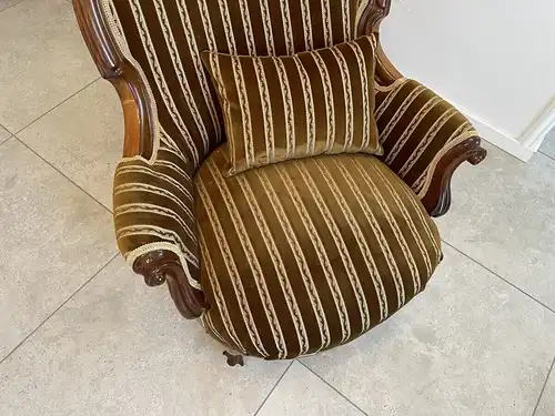 restaurierter Spätbiedermeier Fauteuil Armlehnstuhl i1690