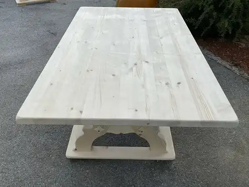 massiver Jogltisch Bauerntisch Naturholz Fichte Hüttentisch 180 x 120 E1936