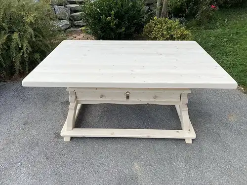 massiver Jogltisch Bauerntisch Naturholz Fichte Hüttentisch 180 x 120 E1936