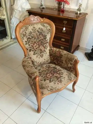 Fauteuil Brokatbezug Barockstil Armlehnstuhl Traum! Nr. 6758