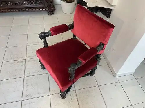 wunderschöner Historismus Fauteuil Armlehnstuhl A3021