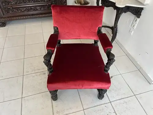 wunderschöner Historismus Fauteuil Armlehnstuhl A3021