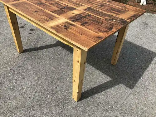 uriger Tisch Bauerntisch Jogltisch Landhaustisch Naturholz Brettholztisch 1,40m