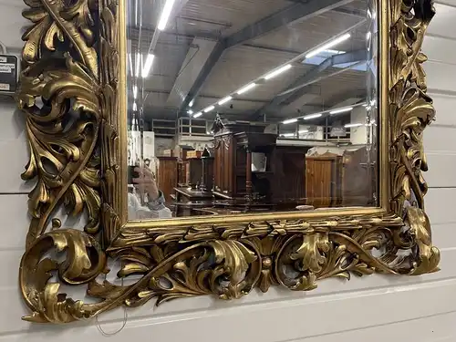 Florentiner Rahmen Spiegel vergoldet Original B1017