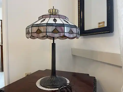 Echtglas Lampe Tiffany Glaskunst Klaunser kl11