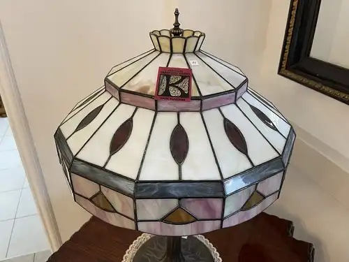 Echtglas Lampe Tiffany Glaskunst Klaunser kl11