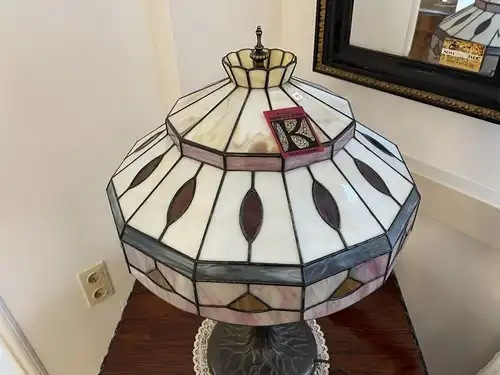 Echtglas Lampe Tiffany Glaskunst Klaunser kl11
