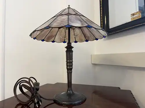 Echtglas Lampe Tiffany Glaskunst Klaunser Kl6