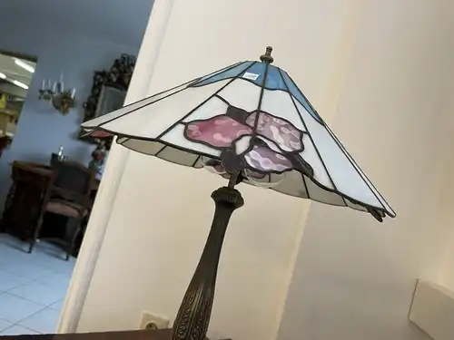 Echtglas Lampe Tiffany Glaskunst Klaunser kl12