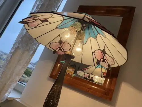 Echtglas Lampe Tiffany Glaskunst Klaunser kl12