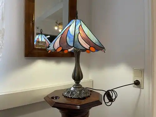 Echtglas Lampe Tiffany Glaskunst Klaunser Kl9