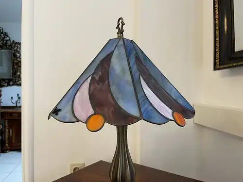 Echtglas Lampe Tiffany Glaskunst Klaunser Kl9