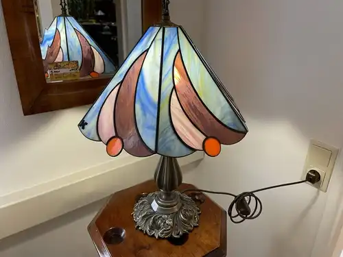 Echtglas Lampe Tiffany Glaskunst Klaunser Kl9