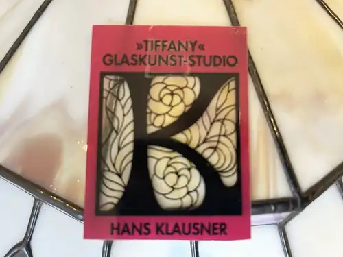 Echtglas Schreibtisch Lampe Tiffany Glaskunst Klaunser kl14-1