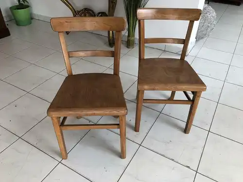 alte 2 Schulsessel Sessel Kinderstühle Holzsessel X1581