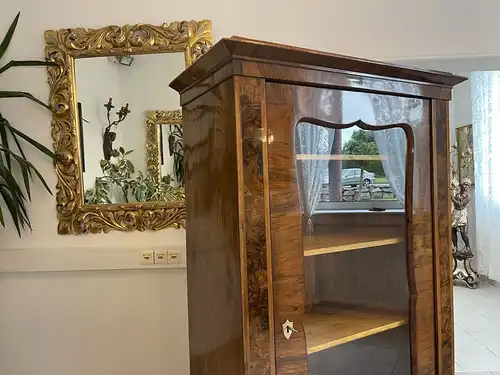 Antiquität Biedermeier Vitrine Bücherschrank B1561