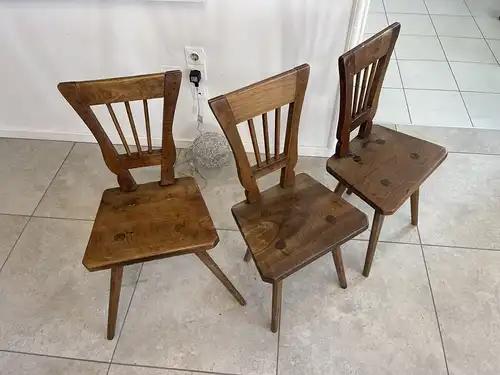 3 originale Bauernsessel Sessel Brettstühle B1955
