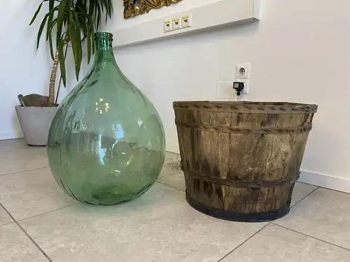 Alte Ballonflasche Weinballon, Gärballon, Ballonflasche B1732FL