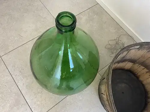 Alte Ballonflasche Weinballon, Gärballon, Ballonflasche B1741Fl