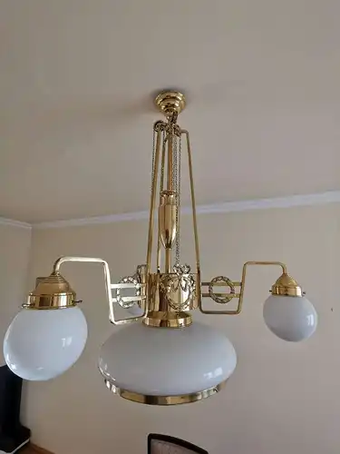 Originale Jugendstil Zugleuchte Lampe Leuchte Rarität B1963