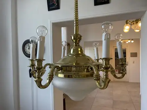 Originale Jugendstil Luster Lampe Leuchte Rarität B2009