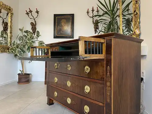 Originale altrestaurierte Biedermeier Schreibkommode B2067