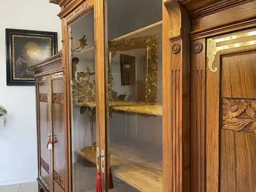 Sale Jugendstil Vitrine / Bücherschrank/ Hallenschrank B2076