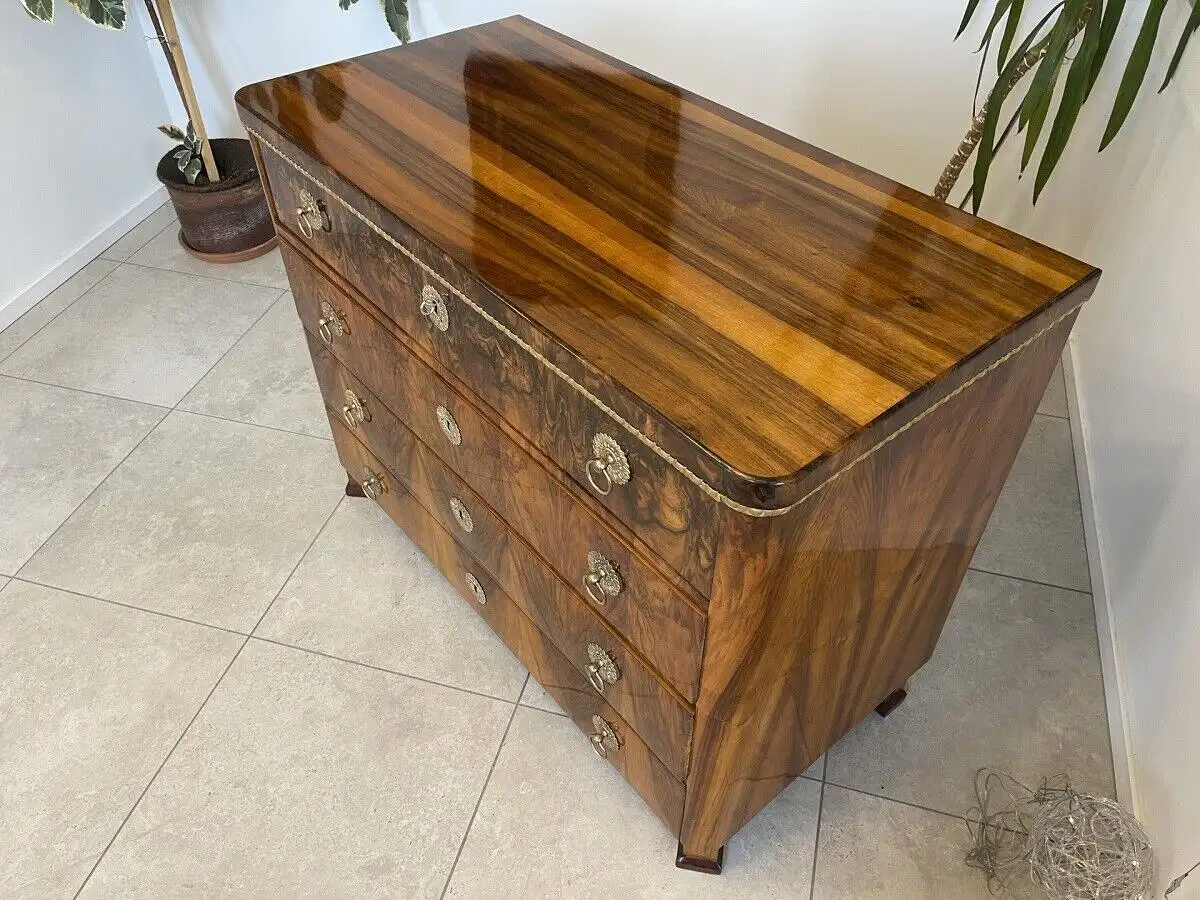 Sale Restaurierte Biedermeier Schreibkommode Nussholz A4025